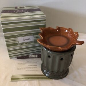 Scentsy Retired Plymouth Full Size Warmer Fall Leaf New Open Box